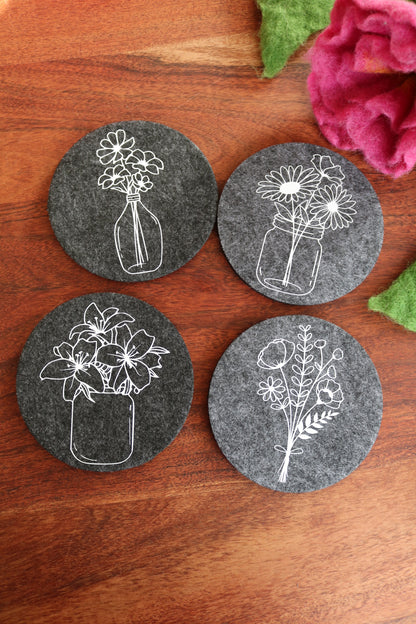 Untersetzer mit Blumen Motiv