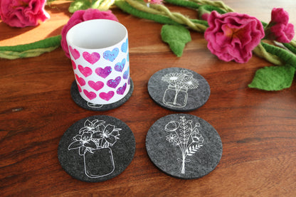 Untersetzer mit Blumen Motiv